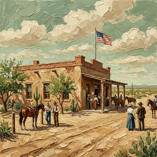 Chandler U.S. Post Office, circa 1912 (AI-restored image)